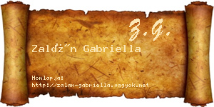 Zalán Gabriella névjegykártya